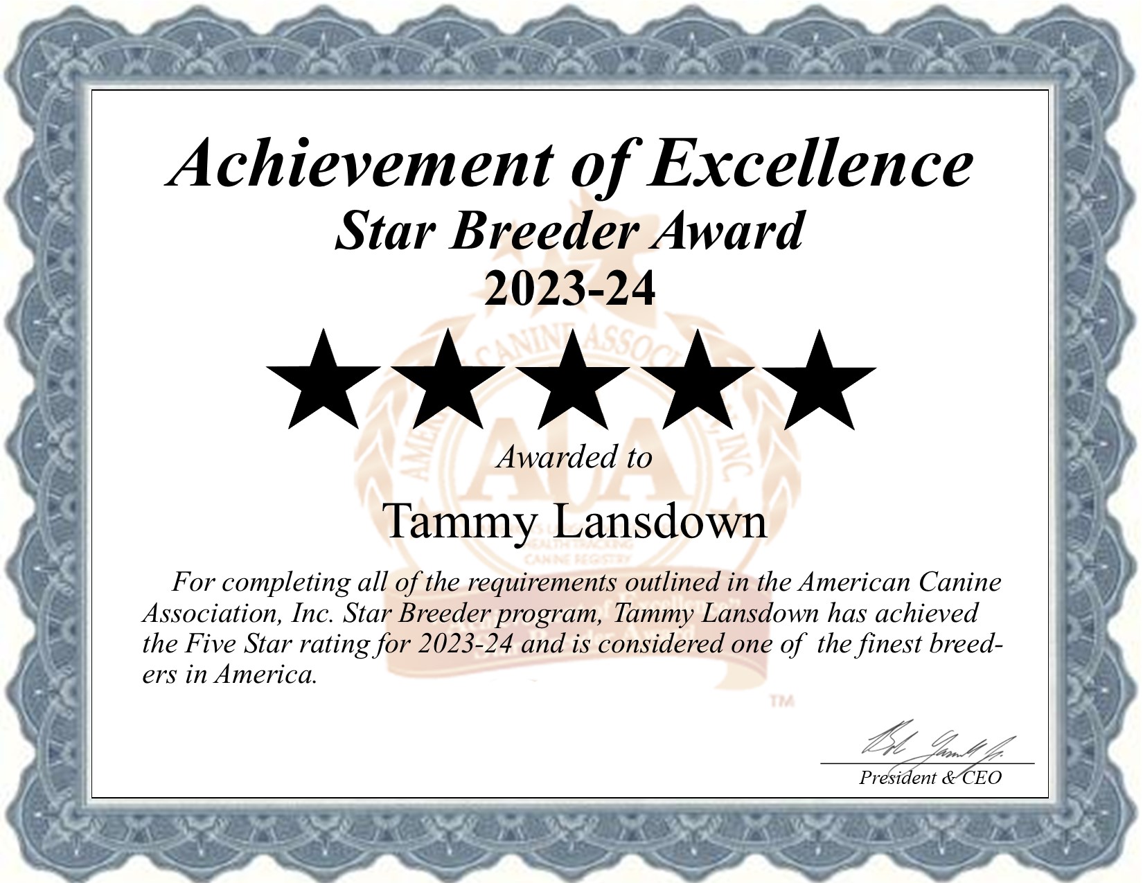 Tammy, Lansdown, dog, breeder, star, certificate, Tammy-Lansdown, Seymour, MO, Missouri, puppy, dog, kennels, mill, puppymill, usda, 5-star, aca, ica, registered, Maltese, 43-A-1268